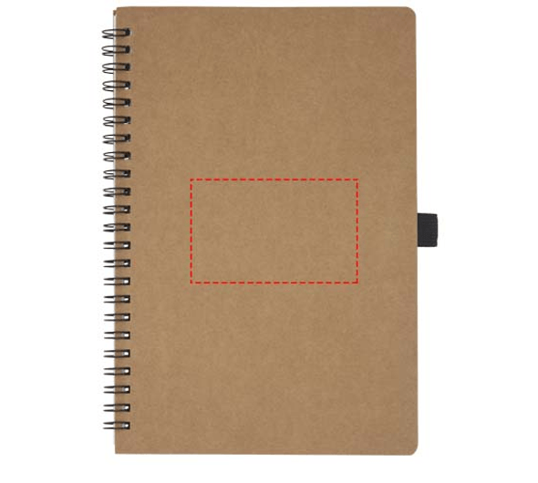 Cobble A5 wire-o recycled cardboard notebook with stone paper